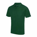 AWDis Just Cool JC040 short-sleeve polo shirt in green, featuring a collar and three buttons.