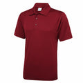 AWDis Just Cool JC040 short-sleeve polo shirt in red featuring a buttoned collar.