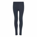 The JC087 navy leggings by AWDis Just Cool are displayed on a white background, showcasing a high waistband and slim fit design.