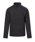 The Sports Overtops is a black long-sleeve pullover featuring a quarter-zip front and stand-up collar, shown against a white background.
