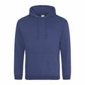 JH001 hooded sweatshirt by AWDis Just Hoods, featuring a front pocket and drawstrings, showcased against a white background.