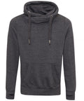 AWDis Just Hoods offers the JH021, a gray hooded sweatshirt featuring a front pocket and drawstrings.