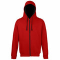 Hoodie JH053 by AWDis Just Hoods, featuring a zip-up front and black drawstrings.