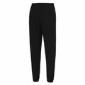 The AWDis Just Hoods JH072 features a pair of plain black sweatpants designed with an elastic waistband and elastic cuffs at the ankles.