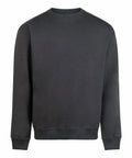 A black, long-sleeved crew neck sweatshirt from Sweatshirts is shown against a white background. It features ribbed cuffs, neckline, and hem with no visible logos or designs.