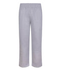 Sweatpants in light grey, featuring an elasticated waistband and straight legs with no visible pockets or logos, shown on a white background.