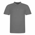 Introducing the JP100, a classic polo shirt in a plain gray color with a collar and three buttons from AWDis Just Polo's.