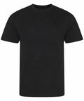 JT001 black T-shirt by AWDis Just T's displayed on a white background.