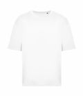 A plain white T-shirt with a simple round neckline from AWDis Just T's (Product Name: JT009) is displayed against a white background.