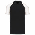 A KB226 by Kariban, featuring a black body with white sleeves and collar.