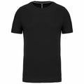 Kariban's KB356 is a plain black T-shirt featuring short sleeves and a round neckline, showcased against a white background.