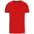 The KB356 by Kariban, a plain red T-shirt with short sleeves and a crew neckline, is displayed against a white background.