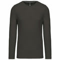 Product KB359 by Kariban, featuring a dark green color, long sleeves, and a crew neck design displayed on a white background.
