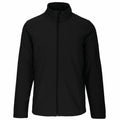 The KB401 by Kariban is a black zip-up jacket featuring a high collar and long sleeves, with zipped pockets on the front and one on the sleeve.