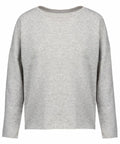 A plain grey long-sleeve sweater with a crew neckline, shown on a white background. Product Name: KB471 by Kariban.