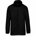 The Kariban KB616, a black jacket featuring a front zipper, long sleeves, and a high collar, is presented against a white background.