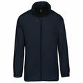 Introducing the KB616, a sleek black zip-up jacket by Kariban, featuring a high collar and long sleeves.