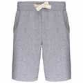 Kariban's KB710 features gray drawstring shorts enhanced with side pockets and accented with a cream-colored bow at the waist.