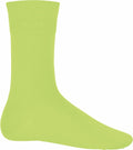 A single KB813 bright green sock by Kariban on a white background.