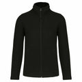 The Kariban KB903 full-zip fleece jacket in black, featuring a high collar and long sleeves, is displayed against a plain white background.