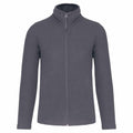 A plain gray zip-up jacket with a high collar from the brand Kariban (Product Name: KB903), displayed on a white background.