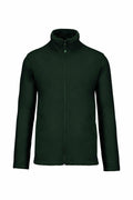 A dark green zip-up fleece jacket from Kariban, product name KB911, with a high collar. Displayed on a plain white background, the jacket features long sleeves and a straightforward design with no visible logos or patterns.