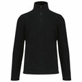 The KB912 by Kariban is a black quarter-zip pullover featuring long sleeves and a high collar, photographed against a white background.