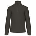 Kariban's KB912 is a dark green long-sleeve pullover featuring a high collar and a half-zip closure.