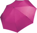 KiMood's KI005, a pink umbrella featuring a six-panel design, viewed from above.