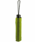 A compact KI005 from KiMood, featuring a green umbrella with a black handle and a wrist strap.