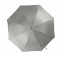 Product KI006 by KiMood is a gray umbrella, shown from above when fully opened, featuring eight panels.