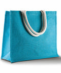 A blue reusable shopping bag with white cloth handles, standing on a white background. Product Name: KI011 Brand Name: KiMood