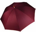 A large, open umbrella with a wooden handle in maroon color from the KiMood brand, model KI020.