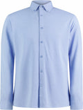 Kustom Kit KK143 light blue long-sleeve button-up shirt with a classic collar.