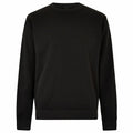 The KK332 by Kustom Kit is a plain black crew-neck sweatshirt featuring long sleeves and ribbed cuffs.