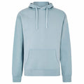The KK333 from Kustom Kit is a light blue hoodie featuring a front pocket and drawstring hood. It is made from soft, comfortable material ideal for casual wear. The design is simple and classic, with long sleeves and a relaxed fit.
