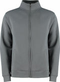 Kustom Kit's KK334 jacket is a gray zip-up design featuring a high collar and two front pockets.