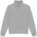A gray KK335 quarter-zip sweatshirt from Kustom Kit, featuring long sleeves and a stand-up collar, displayed on a plain white background.