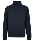 The Sweatshirts product is a plain black quarter-zip pullover with a stand-up collar, front zip, long sleeves, and a spacious kangaroo pocket, shown on a white background.