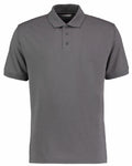 The Kustom Kit KK403 is a plain gray polo shirt featuring a collar and three buttons.