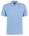 A Kustom Kit KK403 polo shirt in light blue, featuring a collar and a three-button placket.