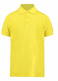 A plain yellow Kustom Kit polo shirt (Product Name: KK406) featuring a three-button placket and short sleeves.