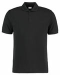 A Kustom Kit KK413 polo shirt in plain black with short sleeves and a collar.