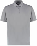 A plain KK444 polo shirt by Kustom Kit, featuring a gray color, collar, and short sleeves.