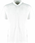 The KK455 by Kustom Kit is a sleek polo shirt featuring a classic collar and three buttons, crafted in a smooth fabric with short sleeves for timeless style.