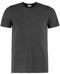 The KK504 plain dark gray short-sleeve t-shirt by Kustom Kit displayed on a white background.