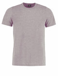 The KK504 by Kustom Kit is shown against a white background, featuring a plain light gray design with a classic crew neck and short sleeves. The T-shirt has a soft, textured fabric appearance.