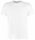 A plain white Kustom Kit KK507 T-shirt is displayed against a white background. The shirt features a classic round neck and short sleeves, with no visible logos or designs.