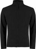 KK902 by Kustom Kit is a black fleece zip-up jacket with a high collar, shown facing forward.