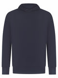 The LV341 by Finden & Hales is a plain dark hoodie featuring long sleeves and a hood, showcased against a white background. It boasts a simple, minimalist design without any visible logos or patterns.
